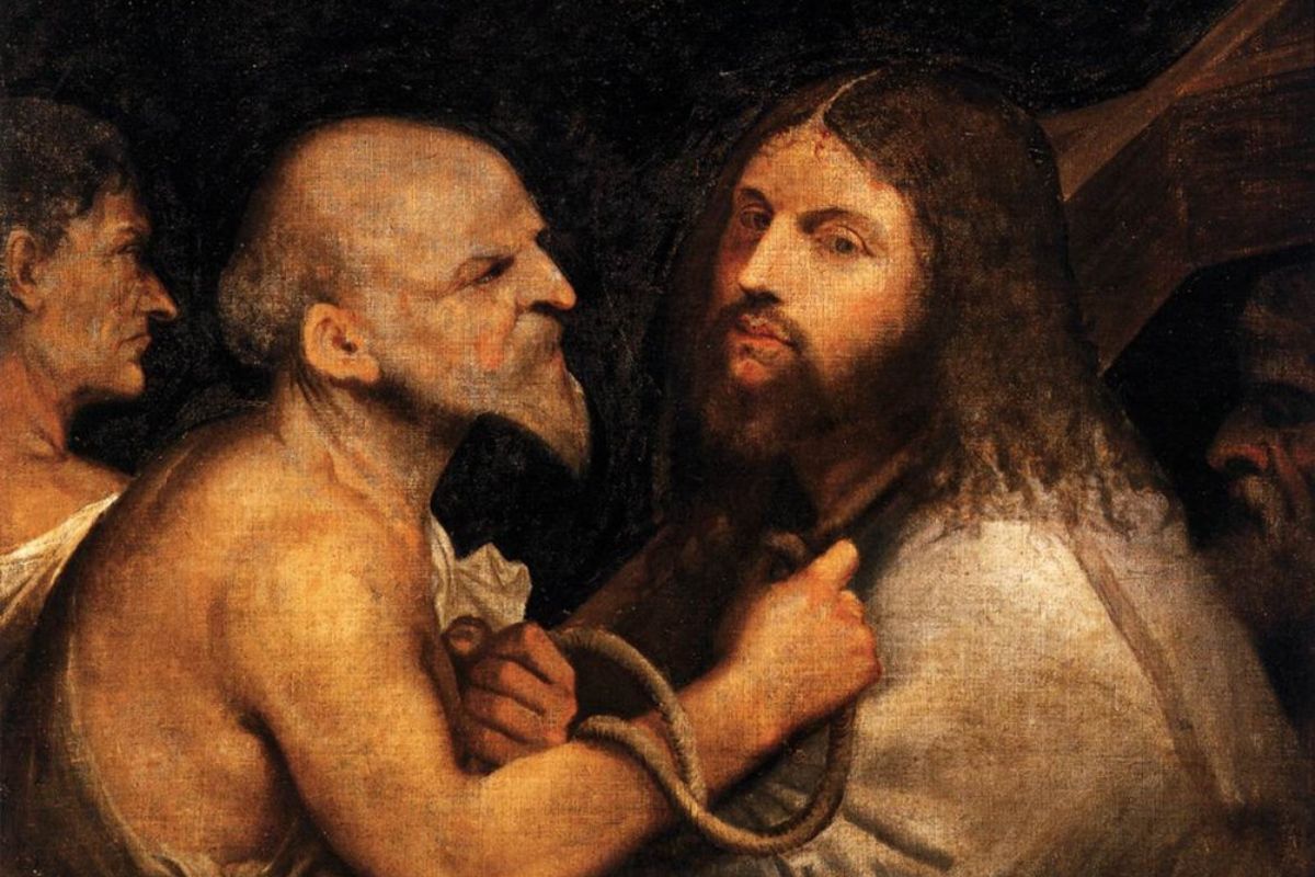 Maleriet «Kristus med bøddelen» i Skattkammeret i Scuola Grande di San Rocco i Venezia, tilskrevet Giorgione eller Tizian.