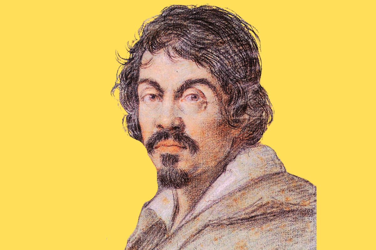 Portrett av Caravaggio, den italienske barokkunstneren kjent for sin dramatiske bruk av lys og skygge og sitt turbulente liv.
