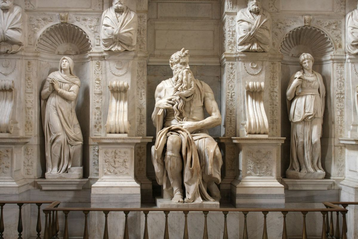 Michelangelos Moses i basilikaen San Pietro in Vincoli i Roma.